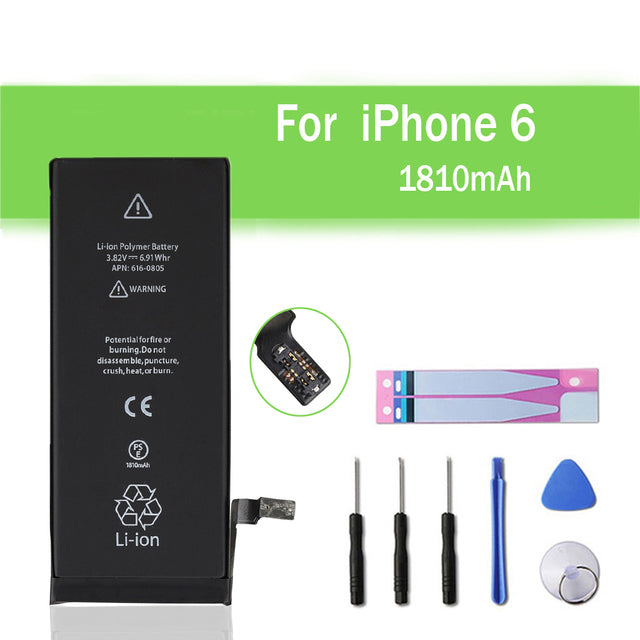 Batterie de remplacement pour iPhone 6, 1810mAh Batterie de remplacement pour iPhone 6, 1810mAh